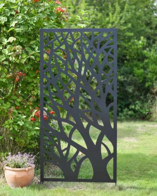 Black Branches Decorative Garden Screen