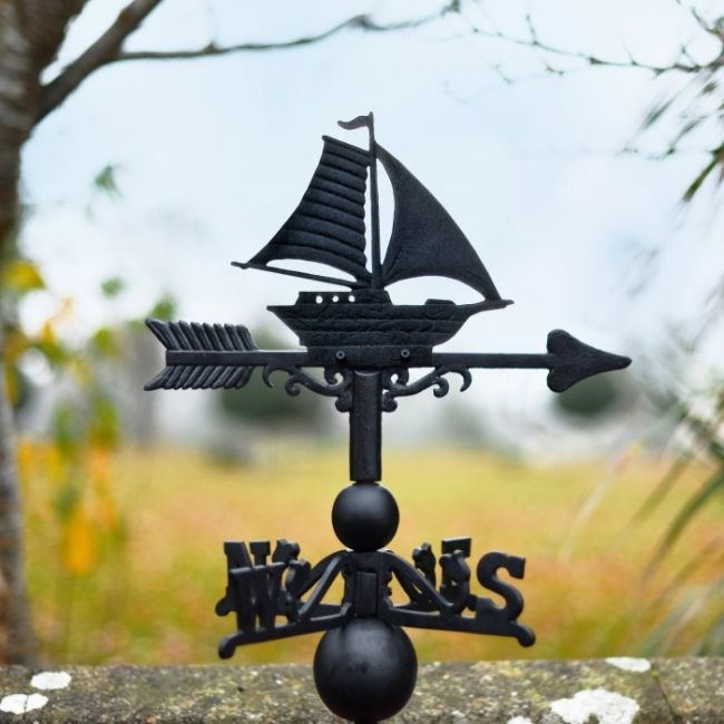 Cast Iron Sail Boat Weathervane Top Cast Iron Sail Boat Weathervane Top