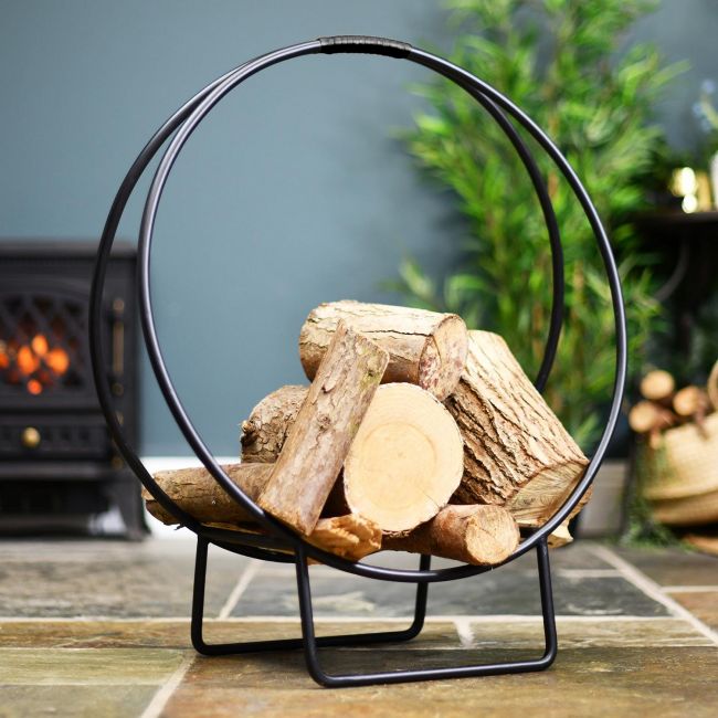 Large Polished Steel "Tree of Life" Log Basket Large Polished Steel "Tree of Life" Log Basket