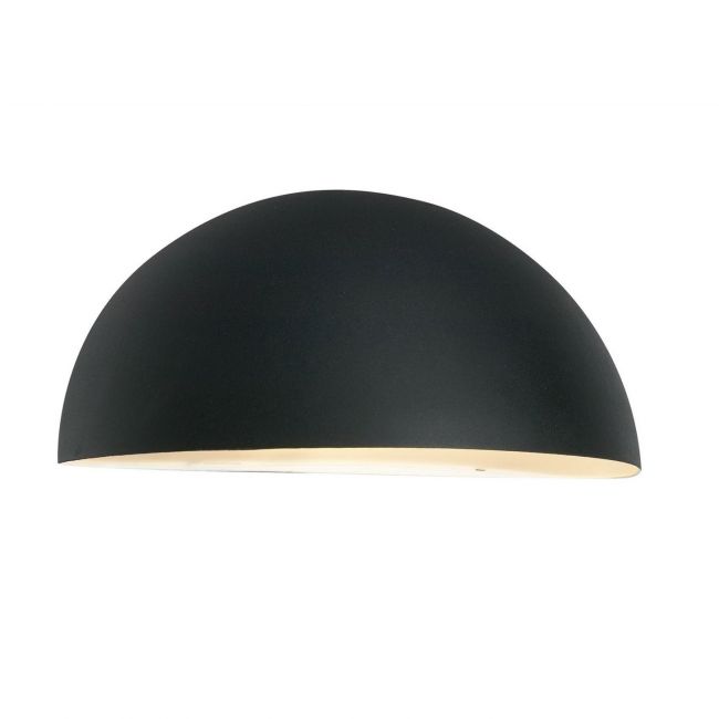 Black Finish Galvanised Steel Crescent Down Wall Light Black Finish Galvanised Steel Crescent Down Wall Light