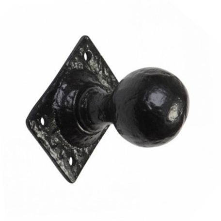 Black Iron Blacksmith Mortice Door Knob Set