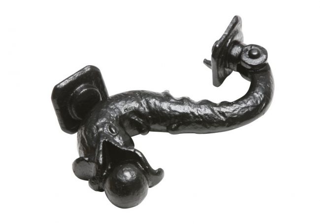 "Hecate" Serpent Black Iron Door Knocker "Hecate" Serpent Black Iron Door Knocker