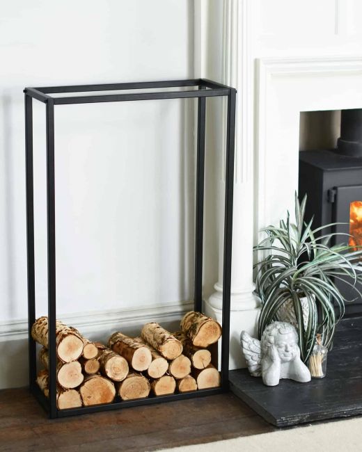 Black Open Sides "Recipe" Log Holder - 60cm x 100cm Black Open Sides "Recipe" Log Holder - 60cm x 100cm