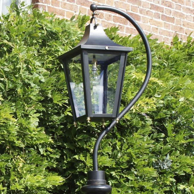 "Lincoln" Swan Neck Lantern Finished in Black