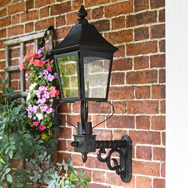 Black Traditional Victorian Porch Wall Light Black Traditional Victorian Porch Wall Light