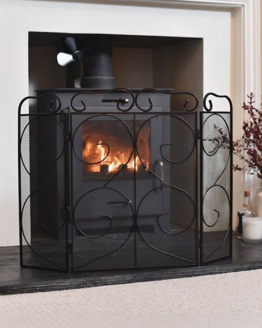 Boarstall Ornate Triple-Fold Fire Guard Boarstall Ornate Triple-Fold Fire Guard