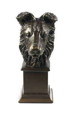 Border Collie Bronze Dog Bust Border Collie Bronze Dog Bust