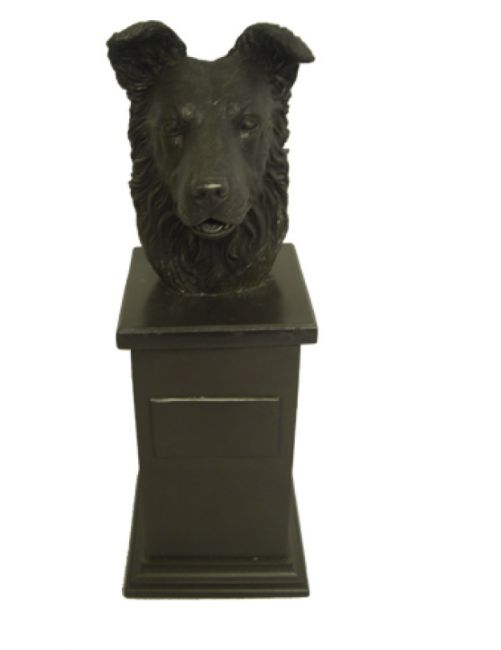 Border Collie Bronze Dog Treat Jar Border Collie Bronze Dog Treat Jar