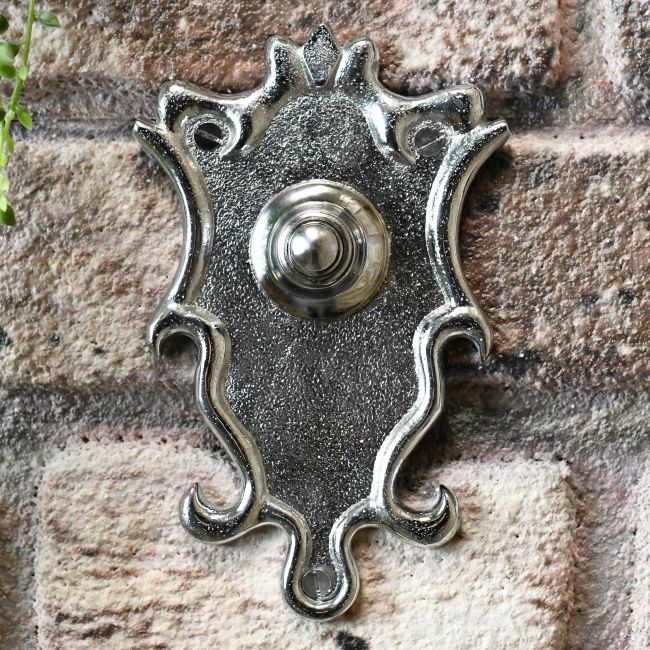 Bell Push ornate design chrome finish Bell Push ornate design chrome finish