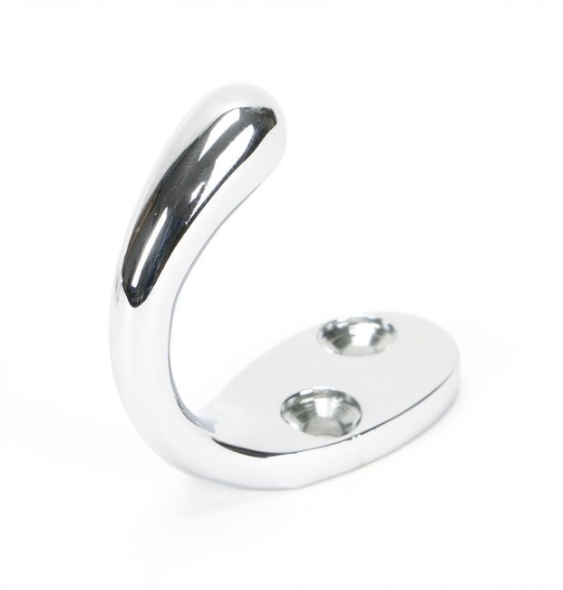 Bright Chrome Single Pronged Coat Hook Bright Chrome Single Pronged Coat Hook