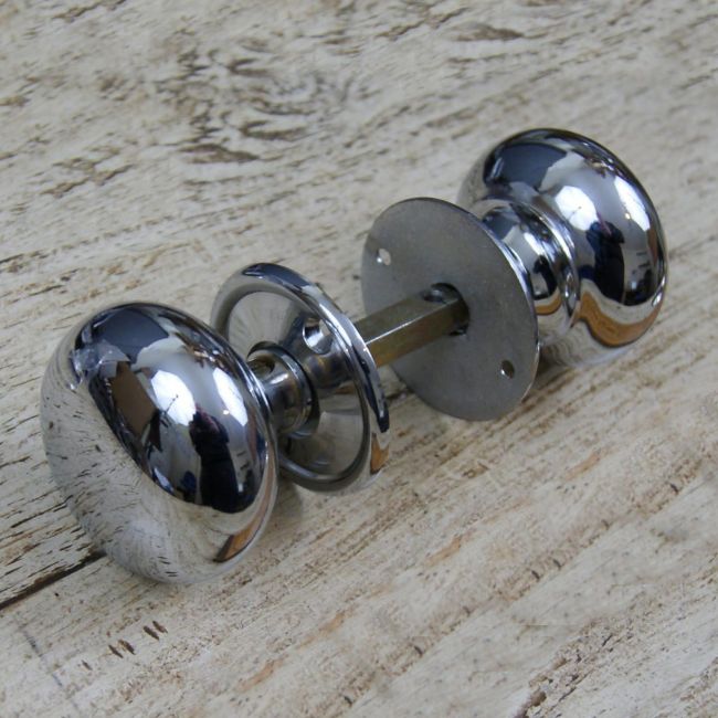 Traditional Door Knobs in Bright Chrome
