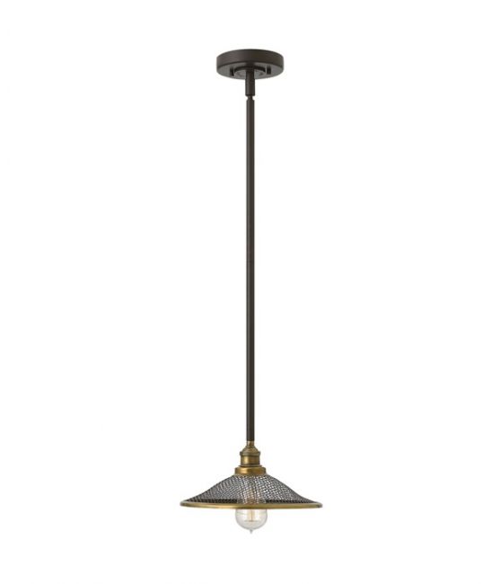 Bronze Barn Light With Mesh Shade Bronze Barn Light With Mesh Shade