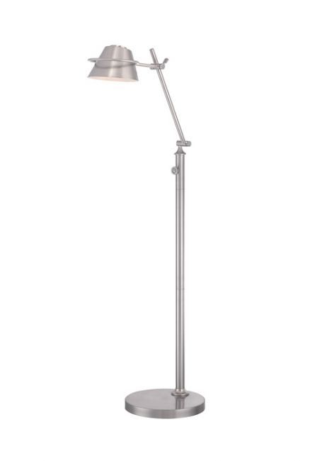 "Beausford" Brushed Nickel Adjustable Floor Light