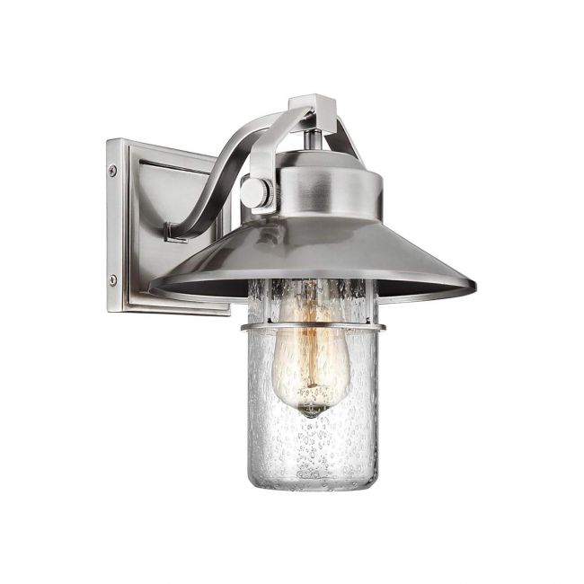 Brushed Effect Composite "Brentwood" Top Fix Wall Light - 27cm Brushed Effect Composite "Brentwood" Top Fix Wall Light - 27cm