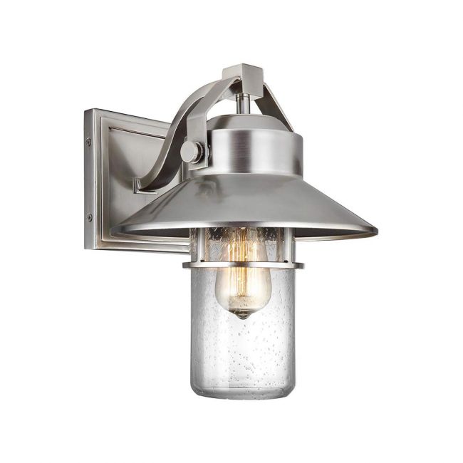 Brushed Effect Composite "Brentwood" Top Fix Wall Light - 33cm Brushed Effect Composite "Brentwood" Top Fix Wall Light - 33cm