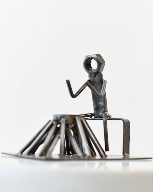 Recycled Metal Campfire Sculpture