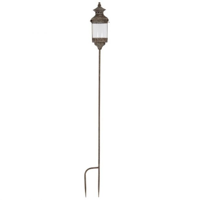 Candle Lantern on Garden Spike Candle Lantern on Garden Spike