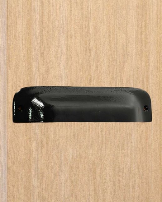 Large Cast Iron Drawer Pull in Black Large Cast Iron Drawer Pull in Black