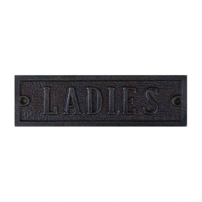Ladies Sign Created From Cast Iron Ladies Sign Created From Cast Iron