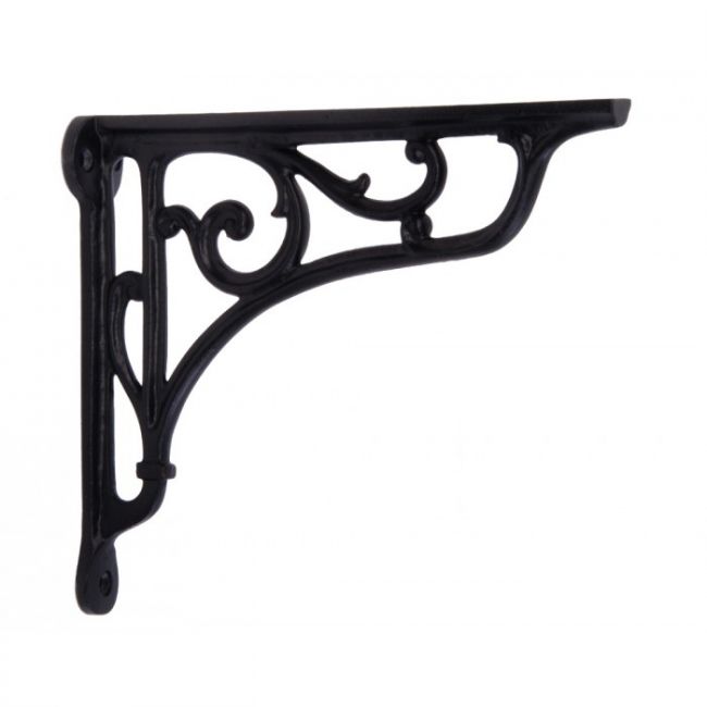 Cast Iron Shelf Bracket Finished In black 