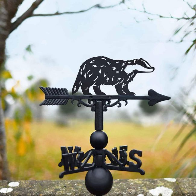 Cast Iron & Steel Badger Weathervane Cast Iron & Steel Badger Weathervane