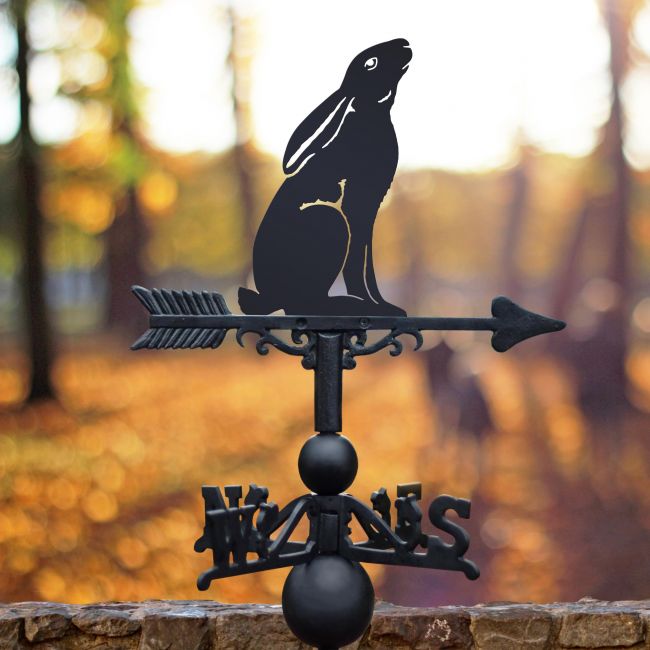 Cast Iron & Steel Gazing Hare Weathervane Cast Iron & Steel Gazing Hare Weathervane