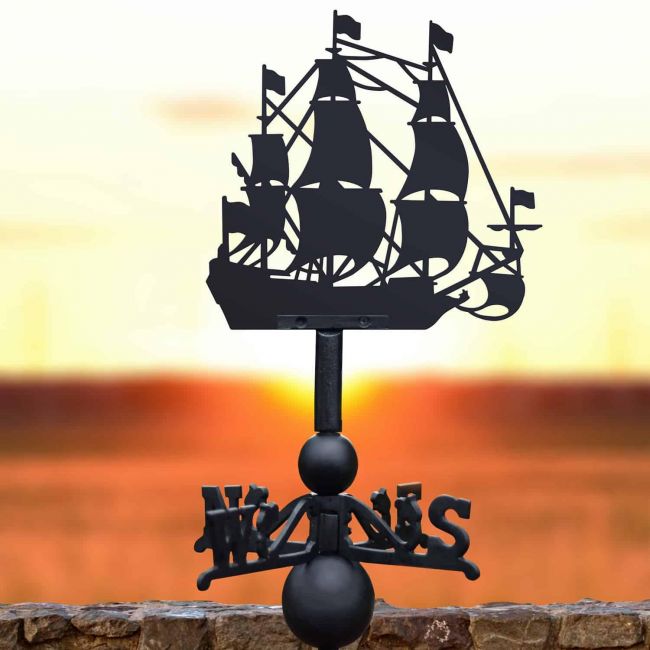 Cast Iron & Steel HMS Sovereign of the Seas Weathervane Cast Iron & Steel HMS Sovereign of the Seas Weathervane