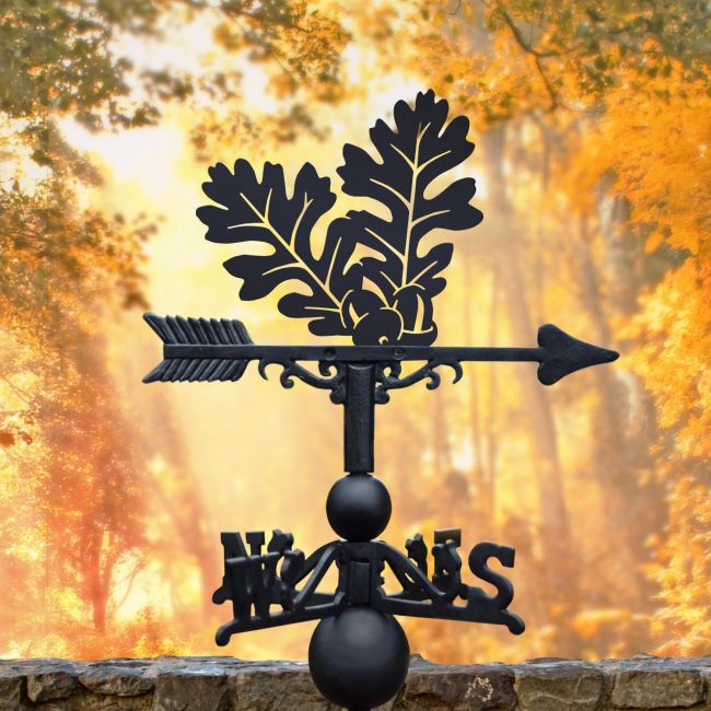 Cast Iron & Steel "Oak Leaves" Weathervane Cast Iron & Steel "Oak Leaves" Weathervane