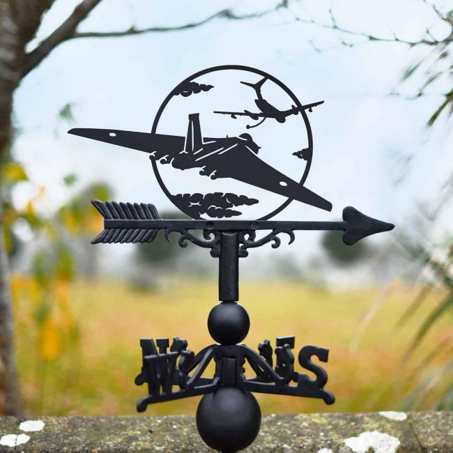 Cast Iron & Steel Vulcan bomber & Victor Aircraft Refuelling Weathervane Cast Iron & Steel Vulcan bomber & Victor Aircraft Refuelling Weathervane