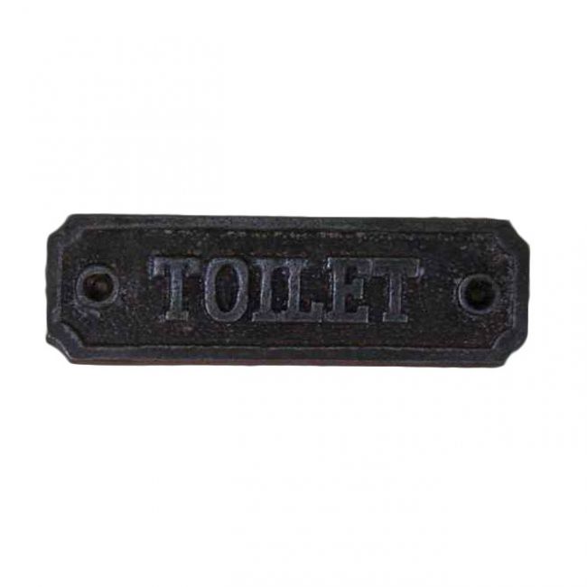 Cast Iron "Toilet" Sign