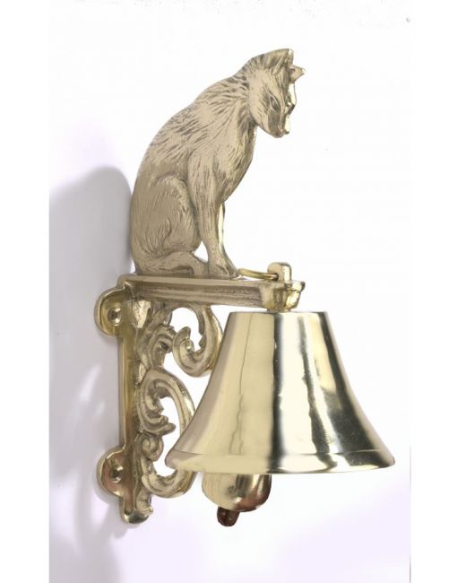 Cast Brass Bell - Cat