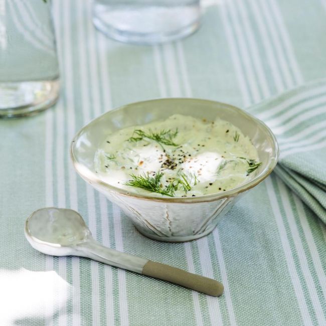 Ceramic "Ithaca" Meze Bowl with Spoon Ceramic "Ithaca" Meze Bowl with Spoon