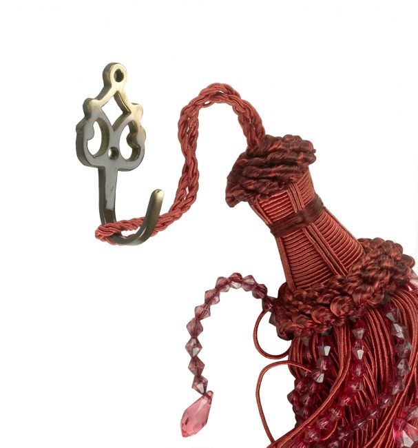 Antique Brass Curtain tie back hook Antique Brass Curtain tie back hook