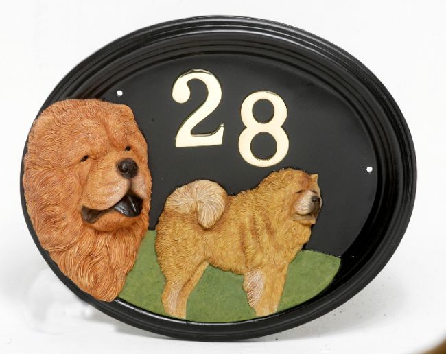 House Sign - Hand Painted - Chow Chow House Sign - Hand Painted - Chow Chow