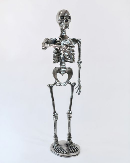 Chrome Skeleton With Arm Out Halloween Ornament Chrome Skeleton With Arm Out Halloween Ornament