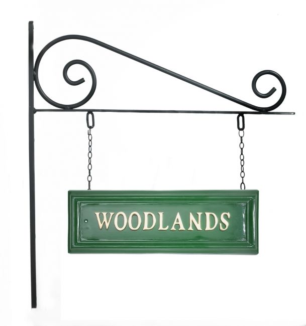 Classic Green Rectangular Double Sided House Name Sign