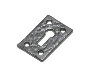 Classic Rectangular Black Iron Escutcheon Keyhole Cover Classic Rectangular Black Iron Escutcheon Keyhole Cover