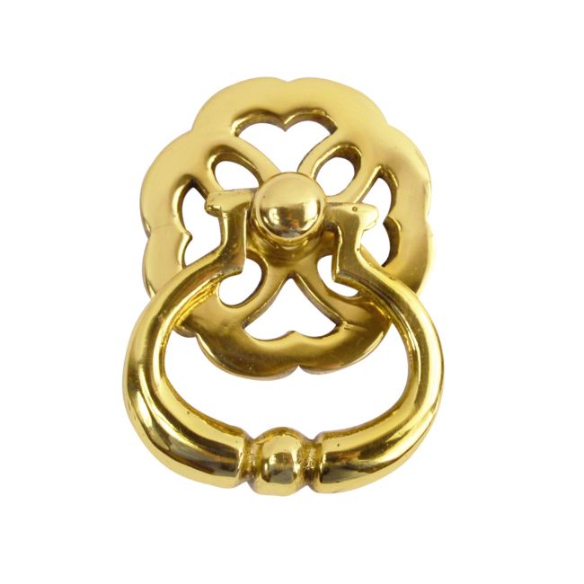 Clover Polished Brass Cabinet Handle