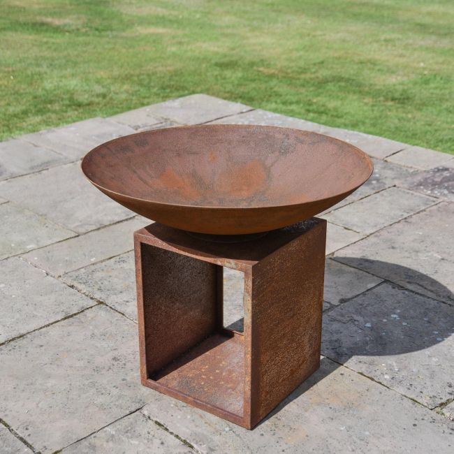 Rustic "Fury" Fire Pit & Wood Store Rustic "Fury" Fire Pit & Wood Store