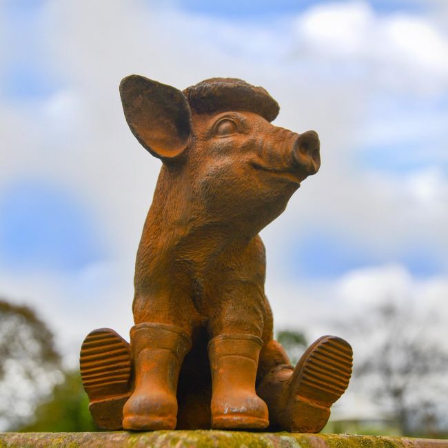 Rustic Cast Iron Doe & Calf SculptureRustic Cast Iron Doe & Calf Sculpture Rustic Cast Iron Doe & Calf SculptureRustic Cast Iron Doe & Calf Sculpture