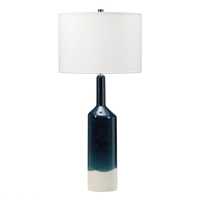 Coastal Style Blue and White Lamp