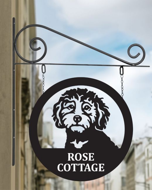 Circular "Cockapoo" Hanging Wall Sign