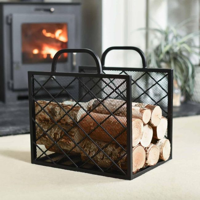 Contemporary "Diamond" Design Log Holder