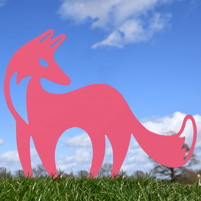 Pink Contemporary Fox Silhouette Pink Contemporary Fox Silhouette