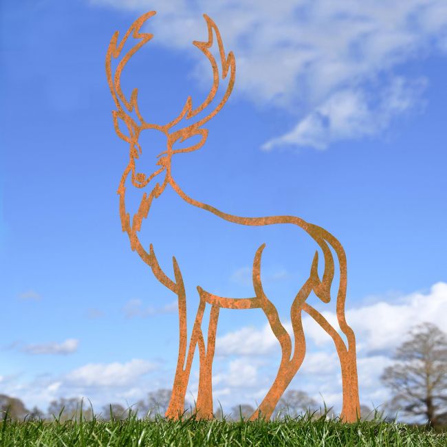 Contemporary Stag Iron Silhouette in Situ