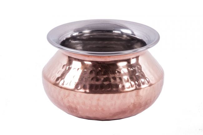 “Duhara” Copper & Steel Round Handi Dish “Duhara” Copper & Steel Round Handi Dish