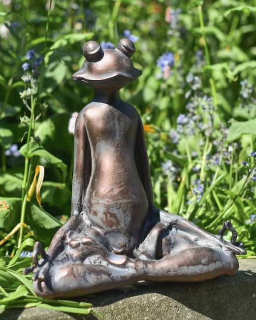 "Meditating Frog" Garden Statue
