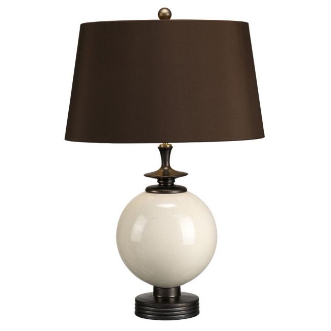 Cream and Metallic Brown Table Lamp 