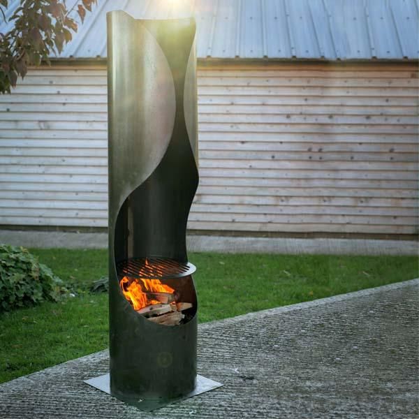 Chimenea With Swing Arm Grill in Situ Chimenea With Swing Arm Grill in Situ