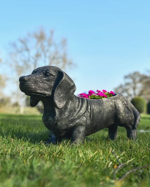 Dachshund garden planter Dachshund garden planter